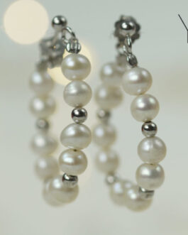 Kolczyki srebrne z perłami słodkowodnymi